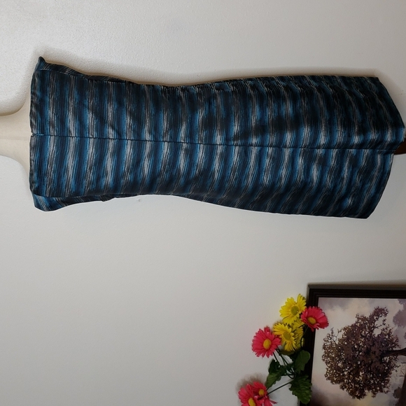 Antonio Melani Sheath Metallic Dress Y2K 90s Vintage Shimmer Elegant Summer Chic - Picture 6 of 9